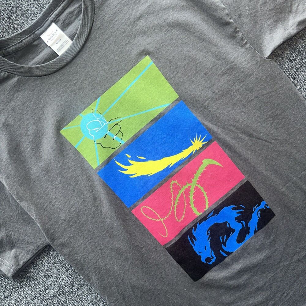 Zobie Anime Box Yu Yu Hakasho 4 Men’s Medium T Shirt Graphic Tee Gray Crew Neck